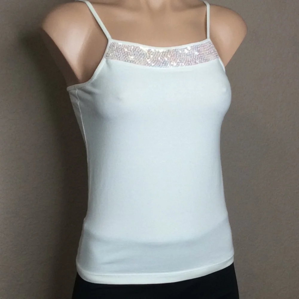 Cherokee Spaghetti Strap Tank Top Sequins 10/12